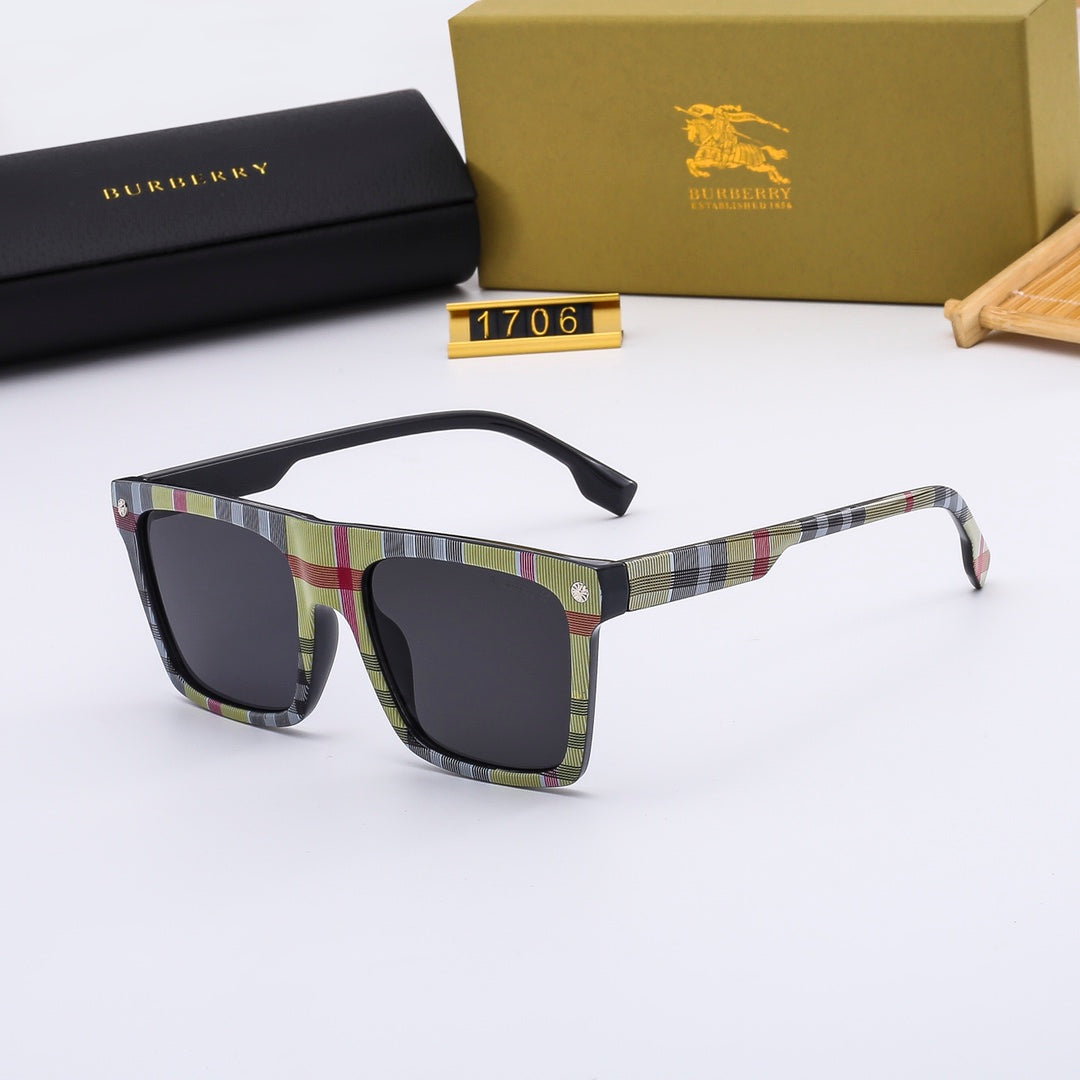 Square Plaid Vintage Sunglasses