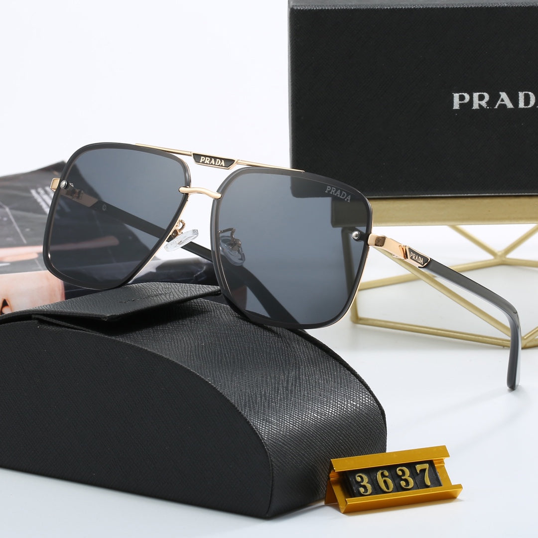 Unisex Fashion Metal Letter Sunglasses