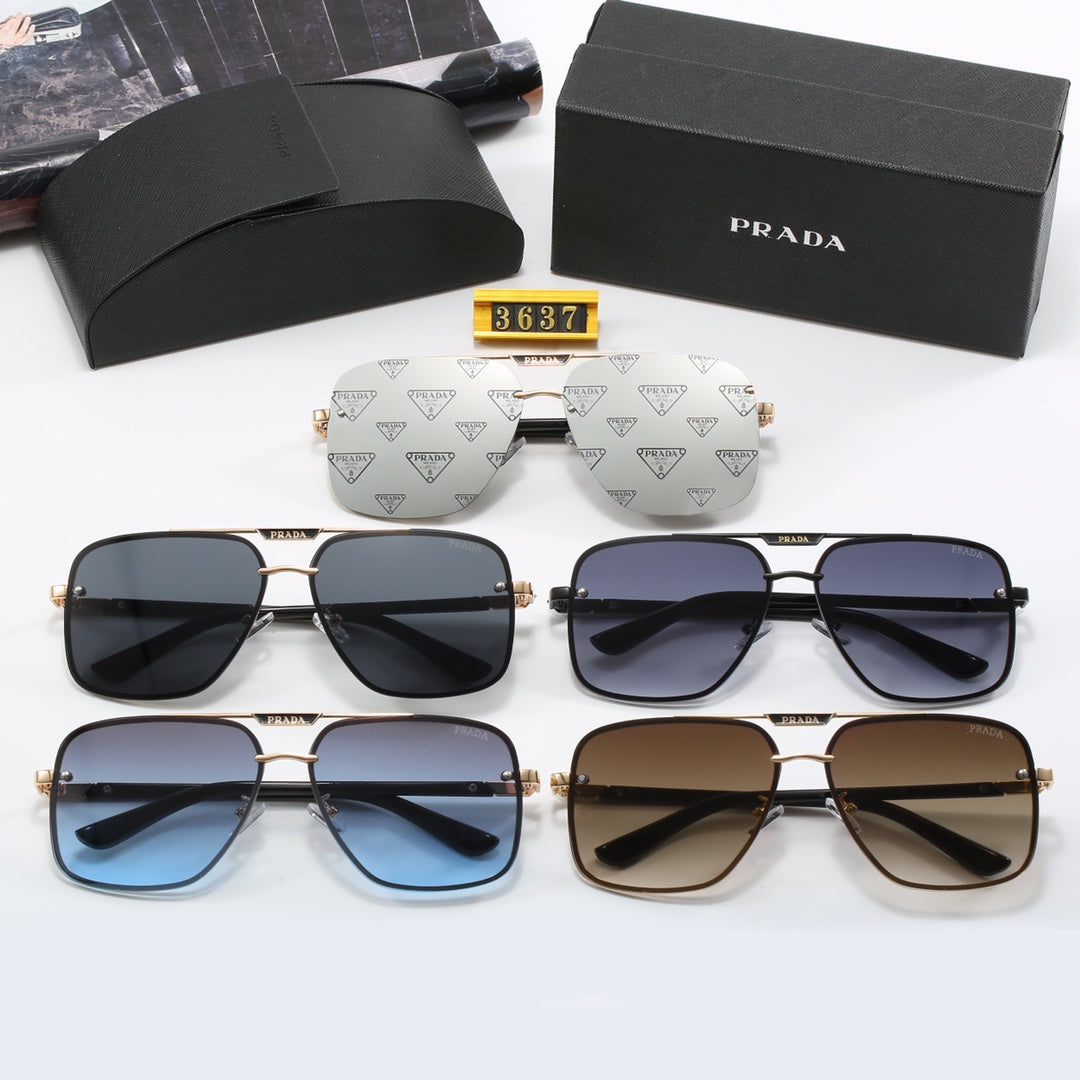 Unisex Fashion Metal Letter Sunglasses