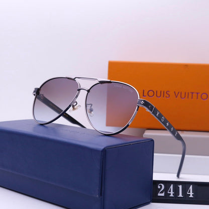 Double Bridge Embossed Frame Sunglasses