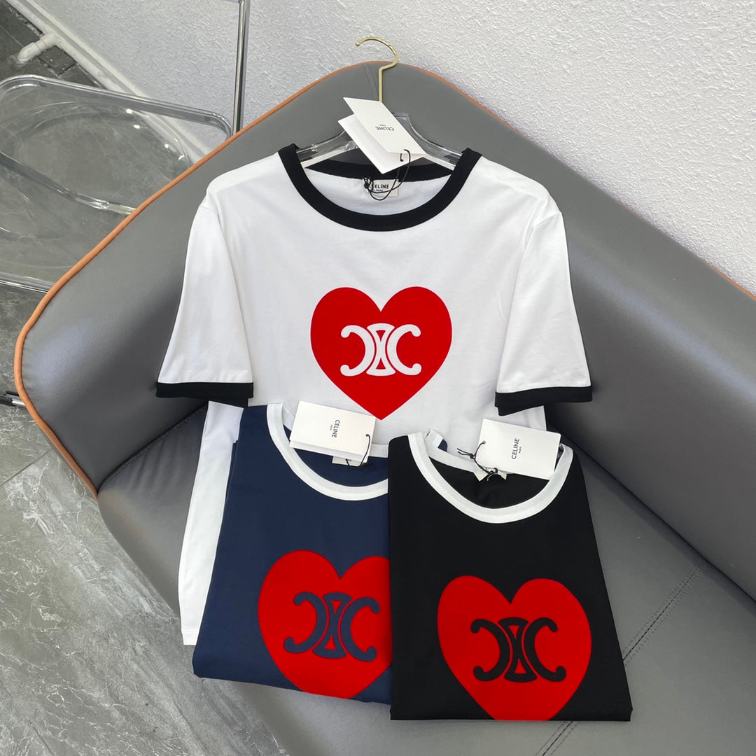 Triomphe Heart Cotton T-Shirt