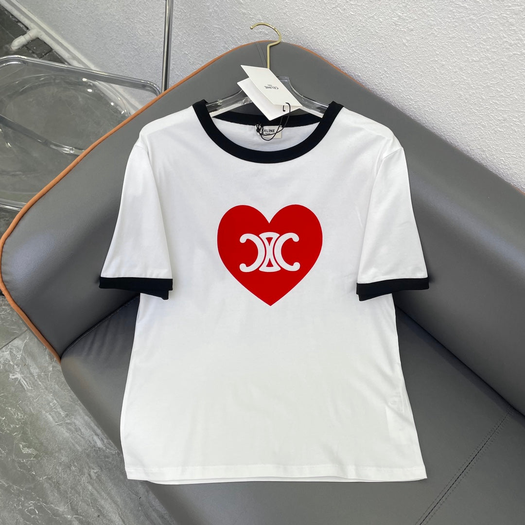 Triomphe Heart Cotton T-Shirt