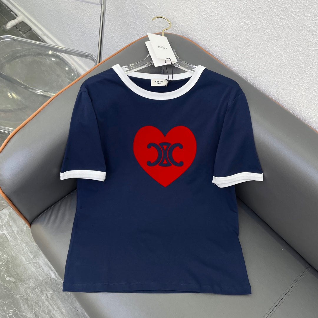 Triomphe Heart Cotton T-Shirt