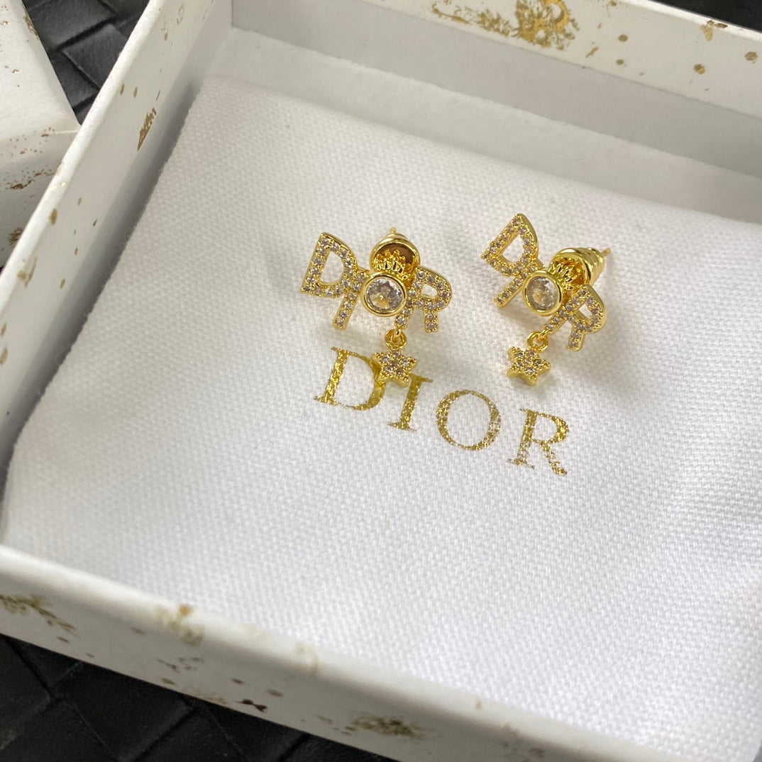 Fashion Letters Crystal Earrings