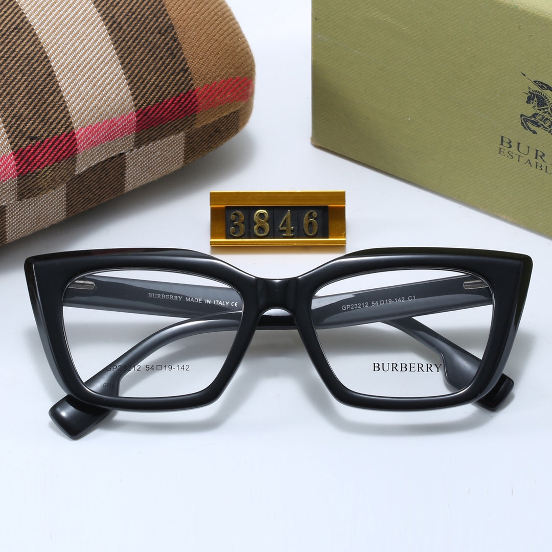 Fashionable Cat Eye Check Glasses