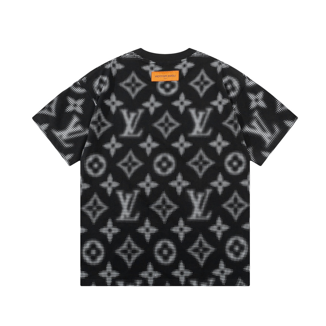 Retro monogram print T-shirt