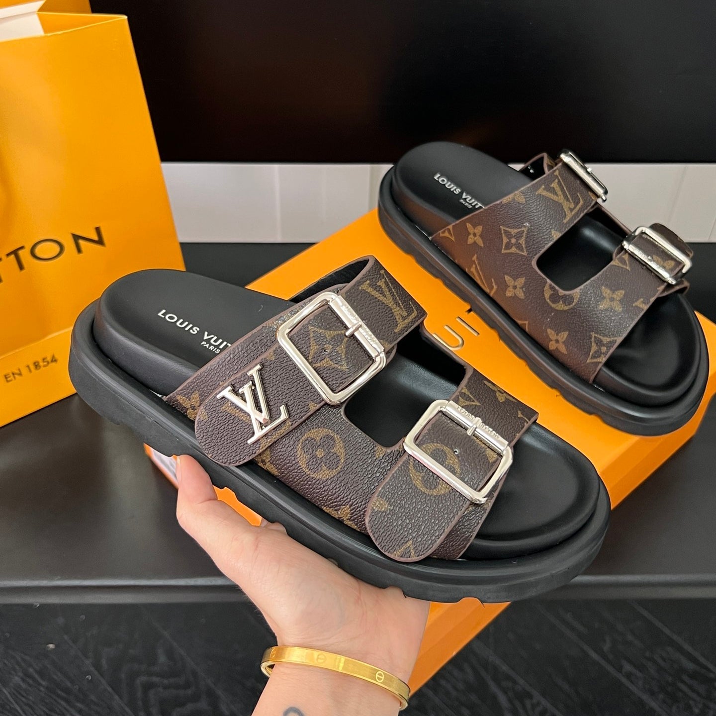 Couple's Monogram Comfort Sandals