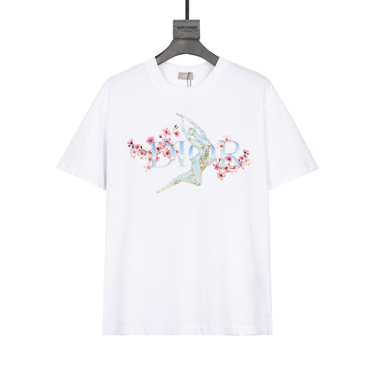 Plum blossom print T-shirt