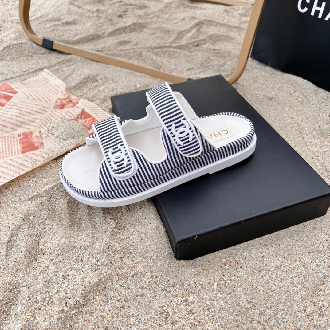 6 Colors Velcro Flat Sandals