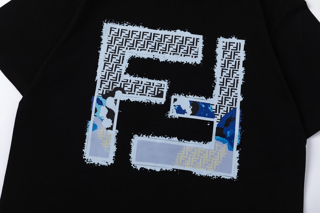 Simple F Print T-shirt