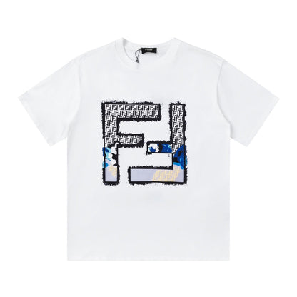 Simple F Print T-shirt