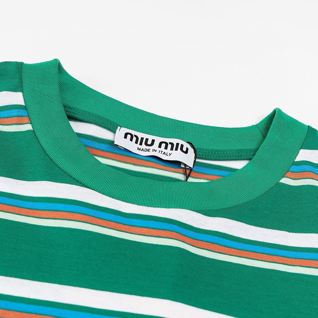 Striped cotton T-shirt