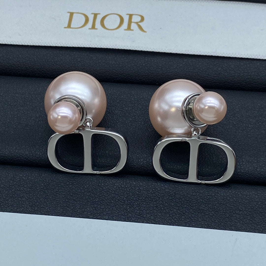 Pearl Silver CD Earrings