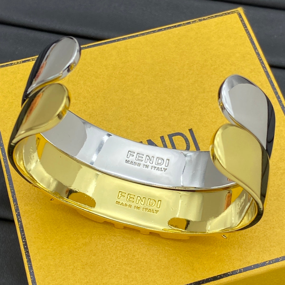 Letters Metal Open Bangle