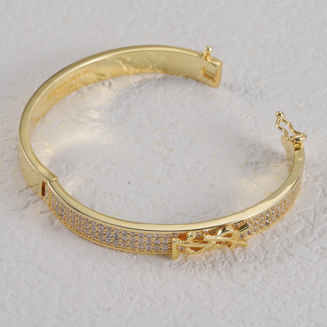 Diamond Logo Metal Bangle