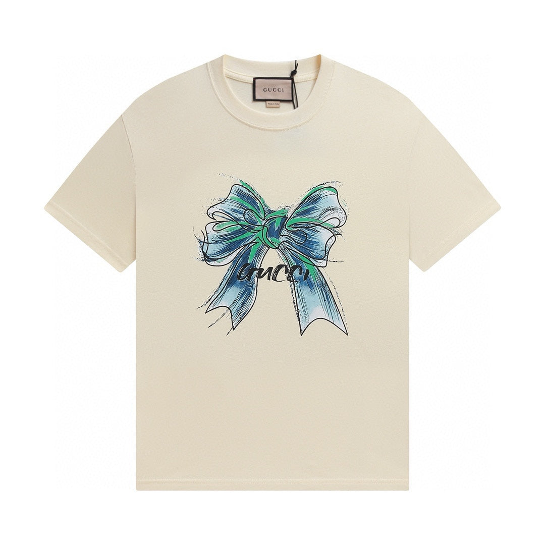 Blue Bow Print T-Shirt