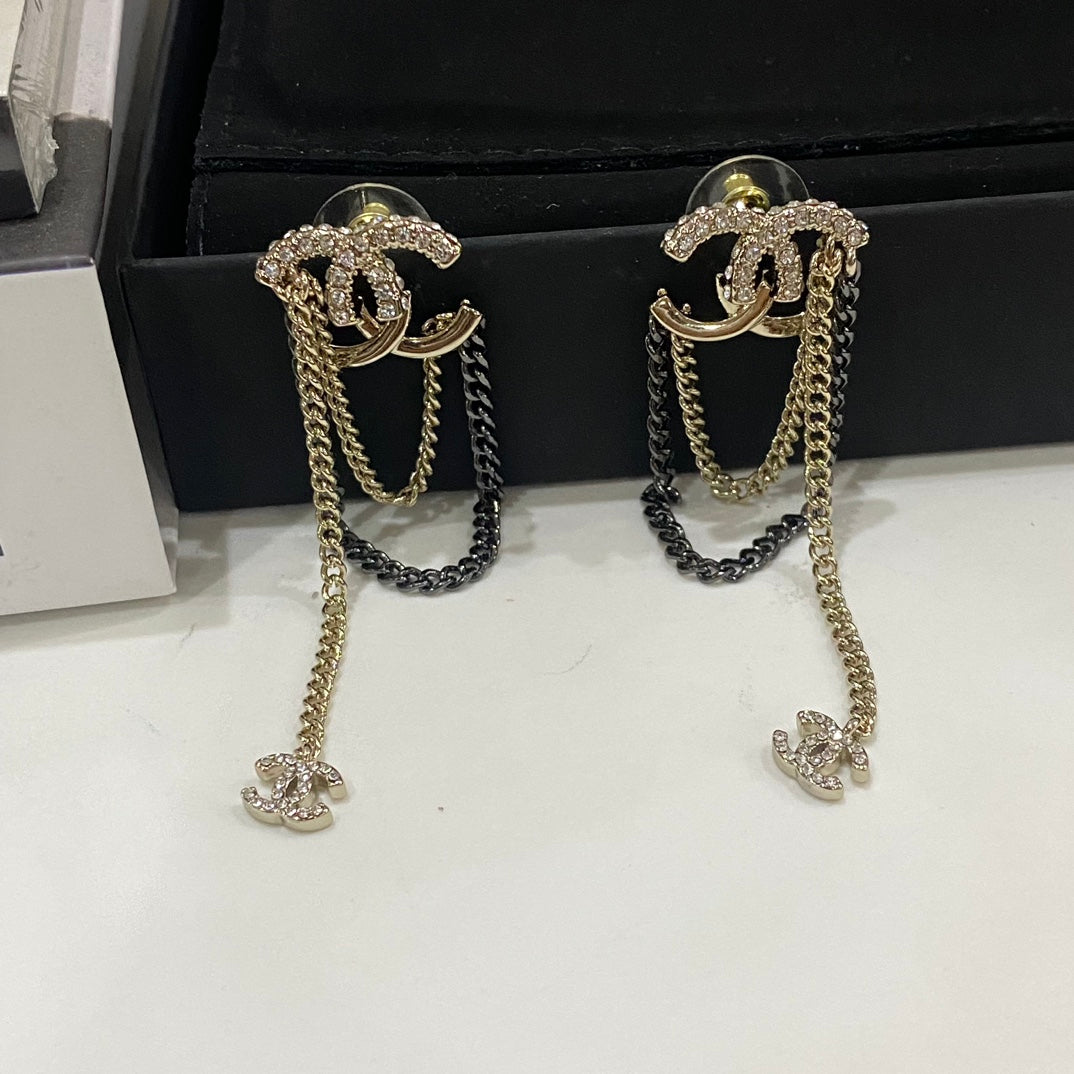 Rhinestone Long Earrings