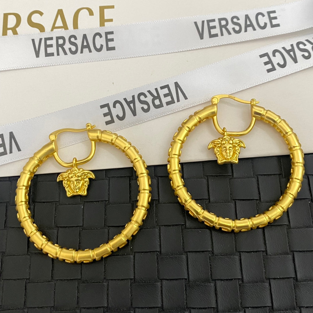 Hollow Medusa Hoop Earrings