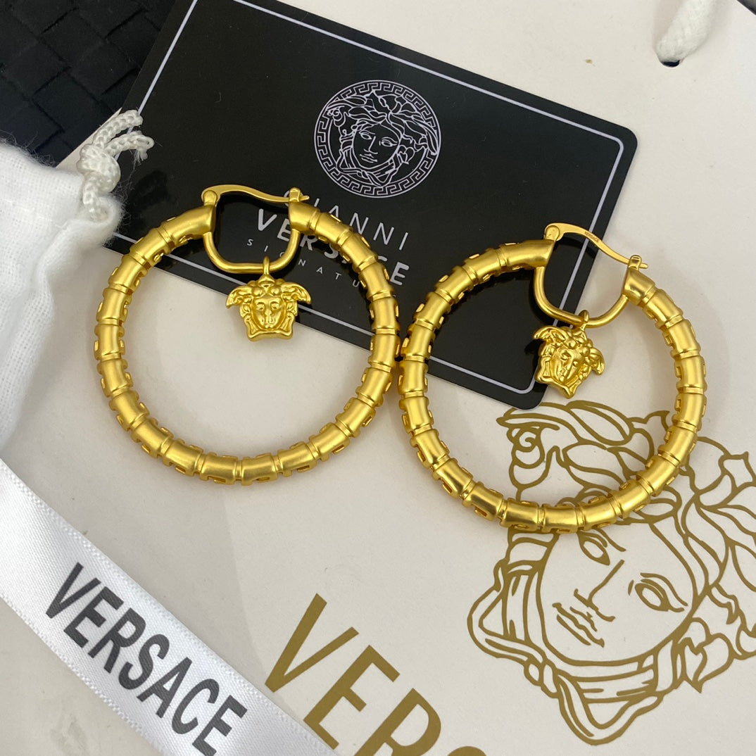 Hollow Medusa Hoop Earrings