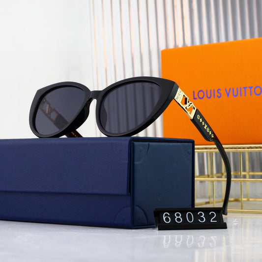 New Cat-Eye Metal Hollow Logo Sunglasses