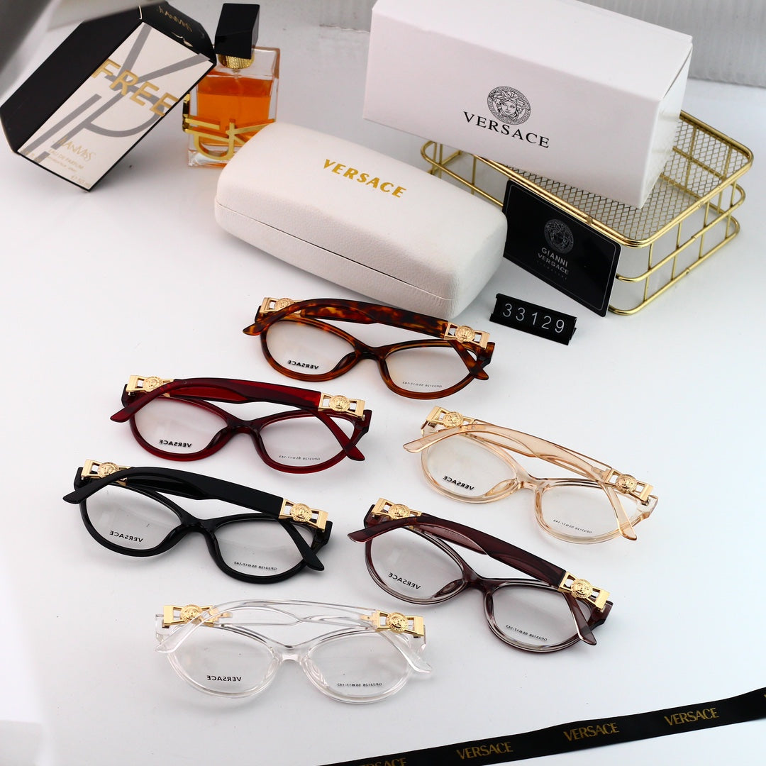 Retro Cat-Eye Metal Frame Glasses