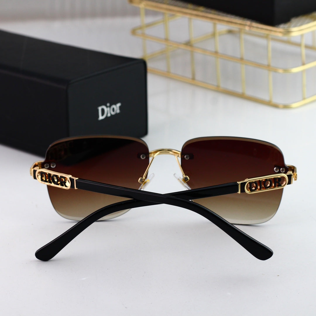 Fashionable Metal Letters Frameless Sunglasses