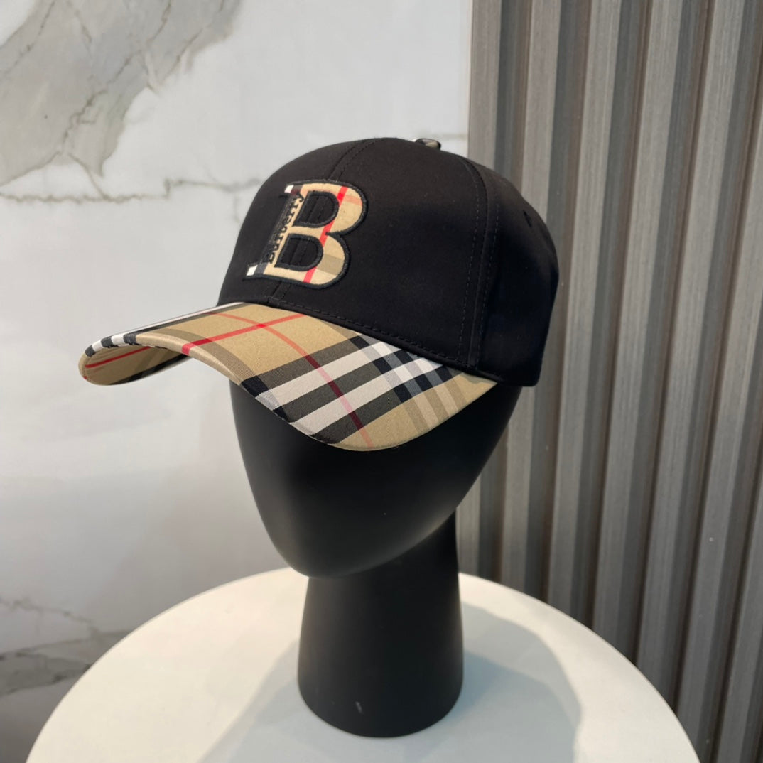 Unisex 3D Embroidery Plaid Baseball Cap