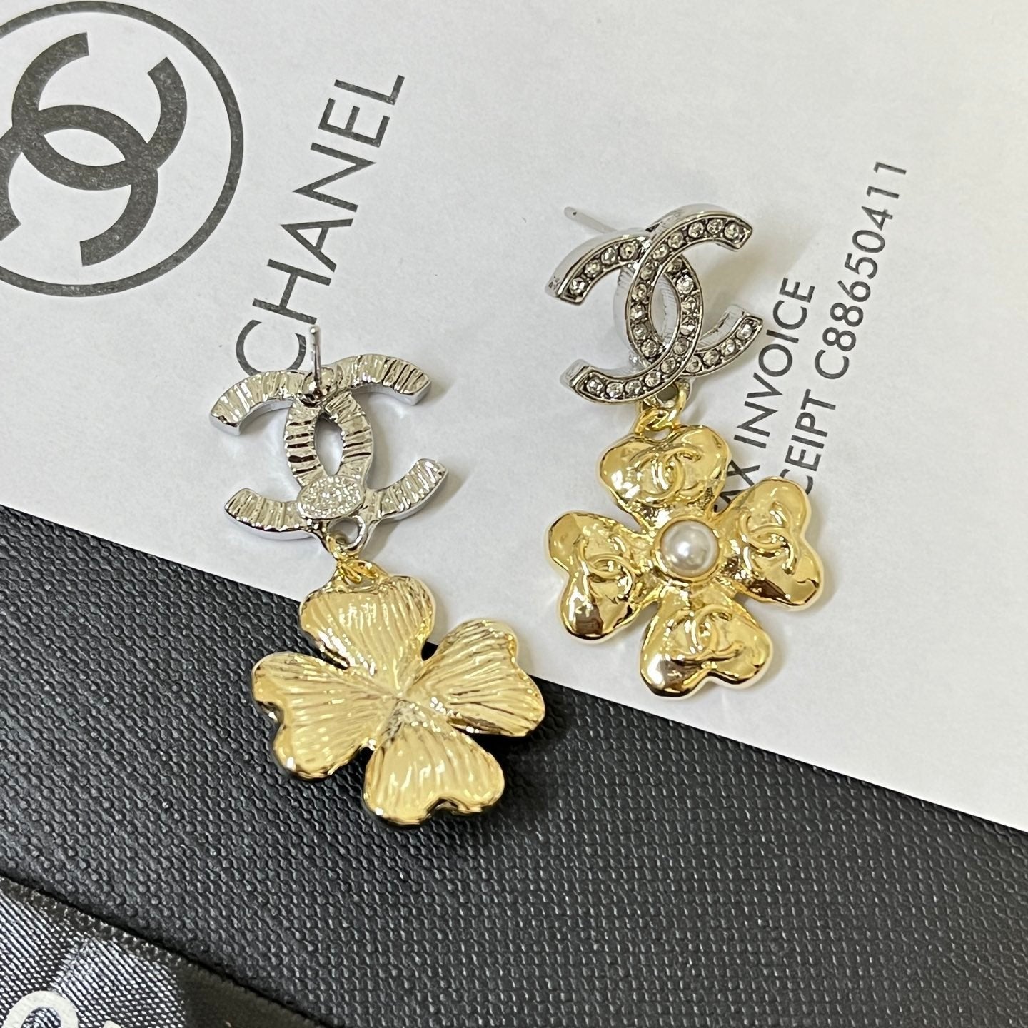 Elegant Floral Pendant Logo Earrings