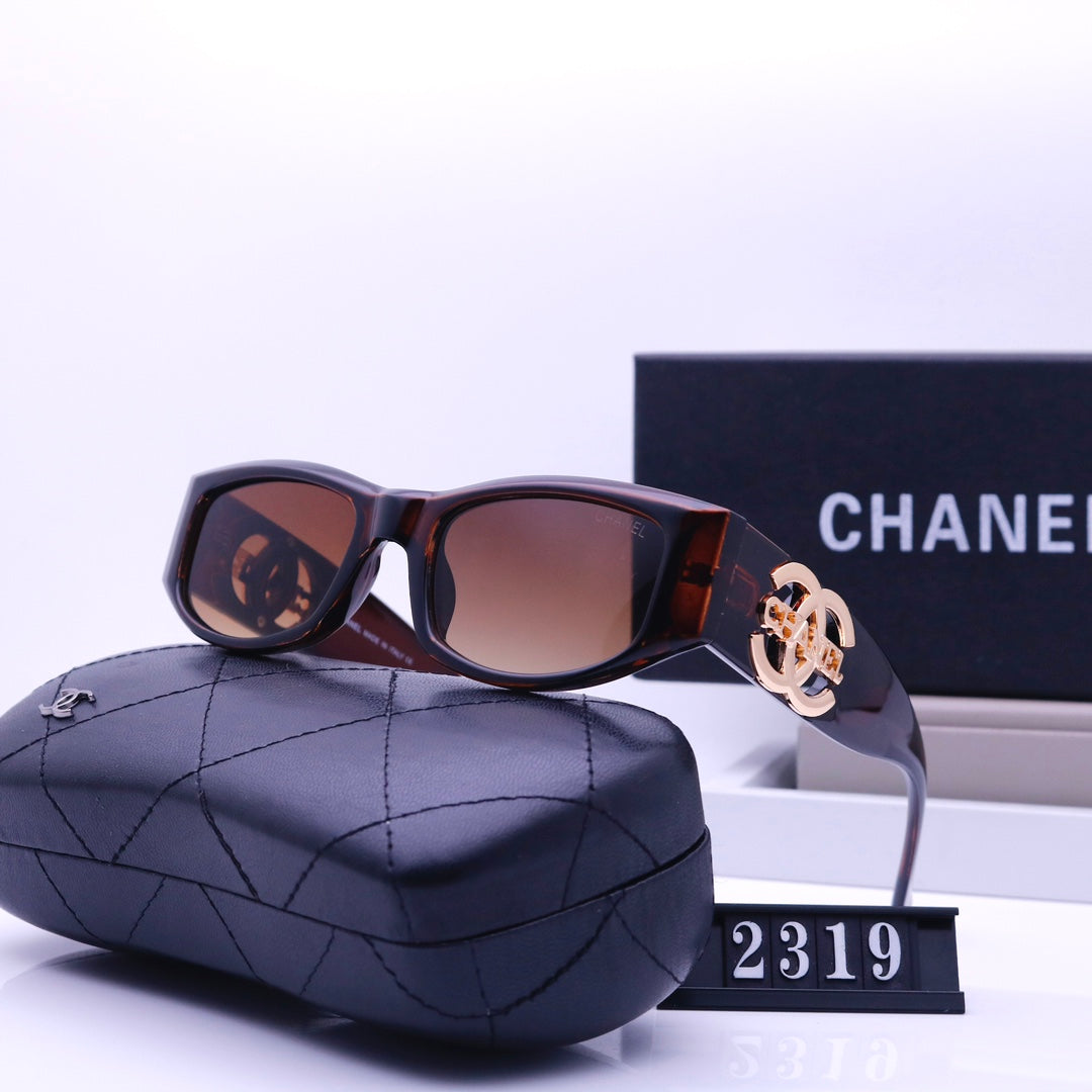 Vintage Metal Letter Engraving Sunglasses