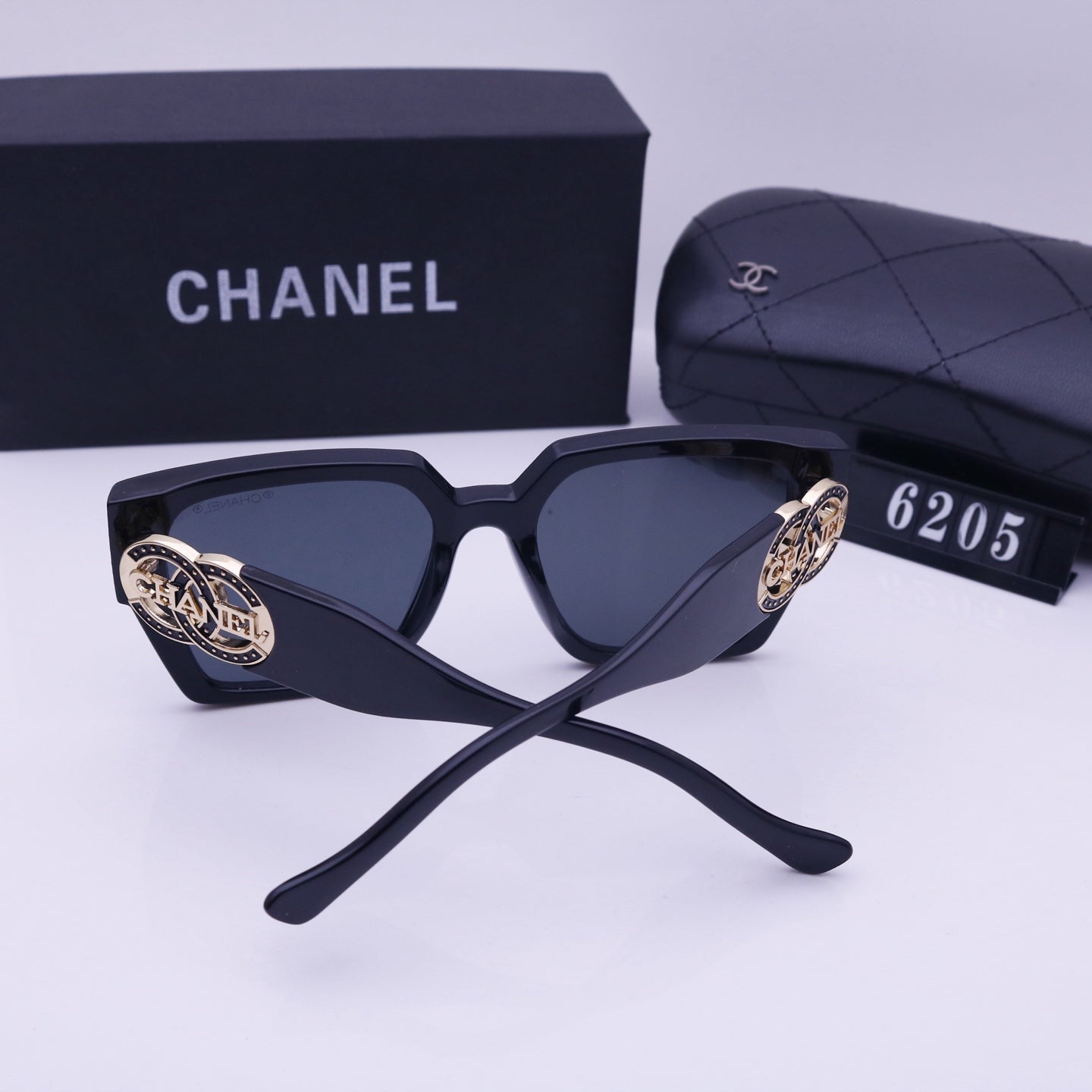 Retro Metal Lettering Frame Sunglasses