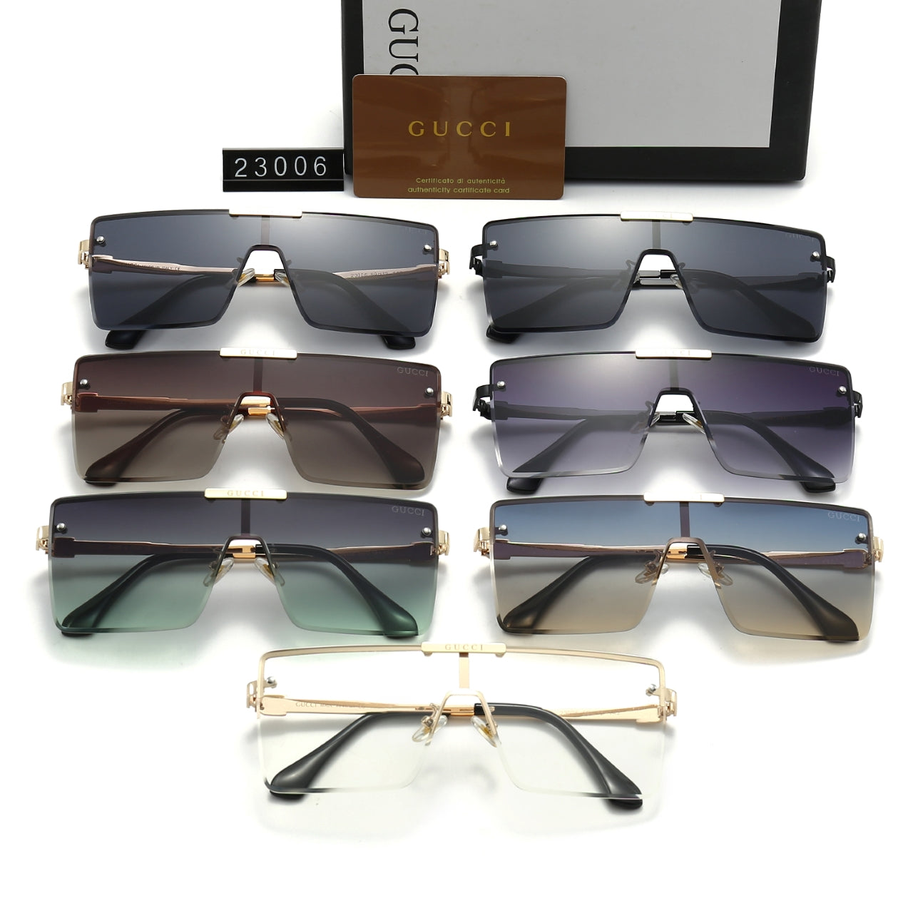 One-Piece Large Frame Square HD Sunglasses