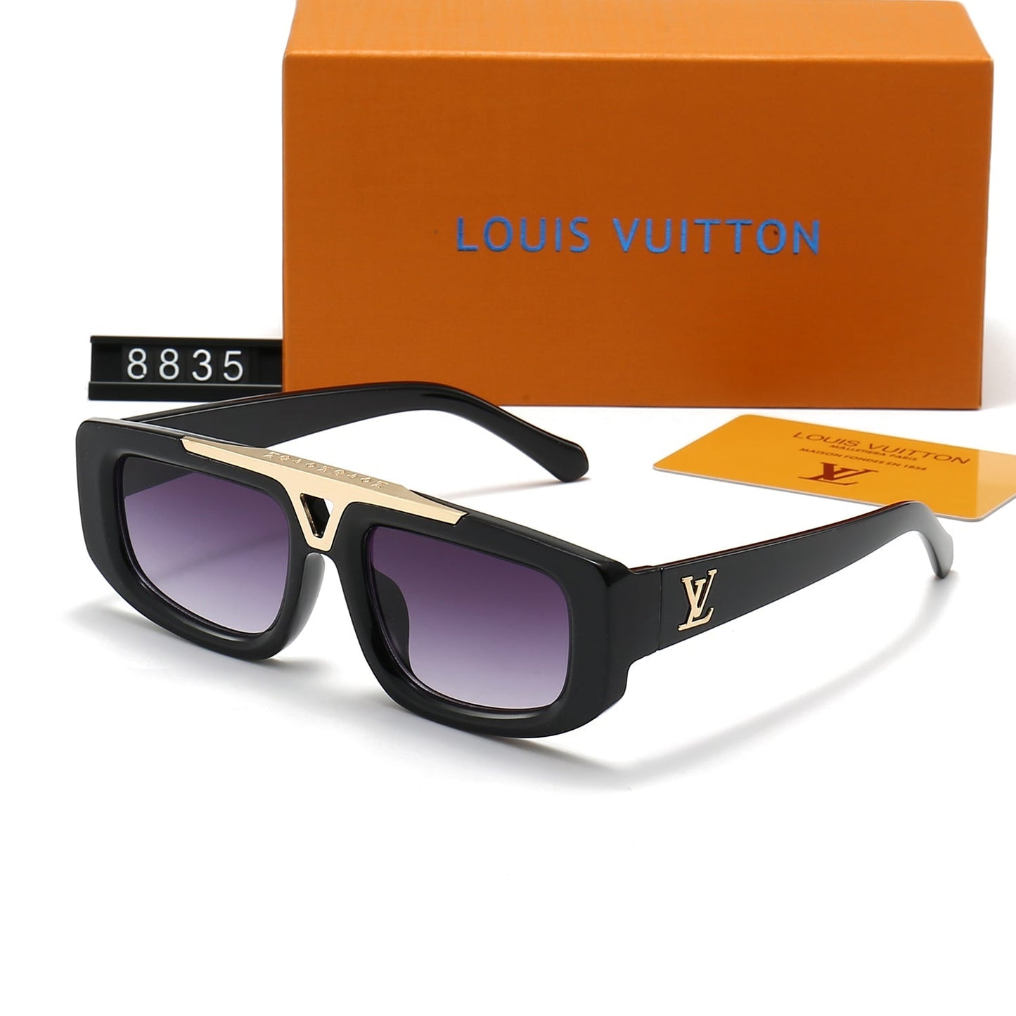 Gradient Acetate Frame Metal Sunglasses