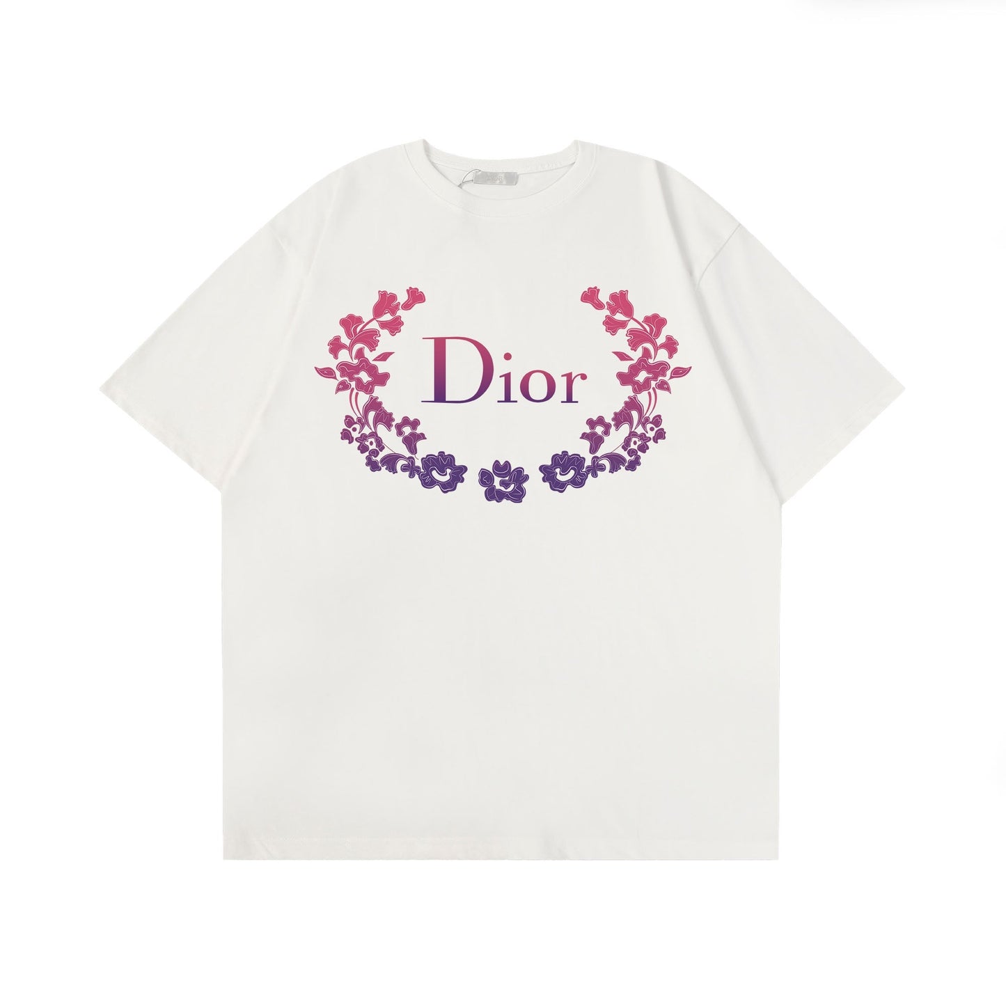 Creative floral print T-shirt